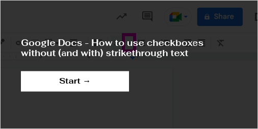 How To Check A Box In Google Docs Without Strikethrough