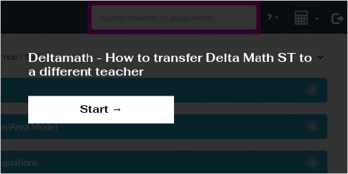 how to copy an assignment in delta math