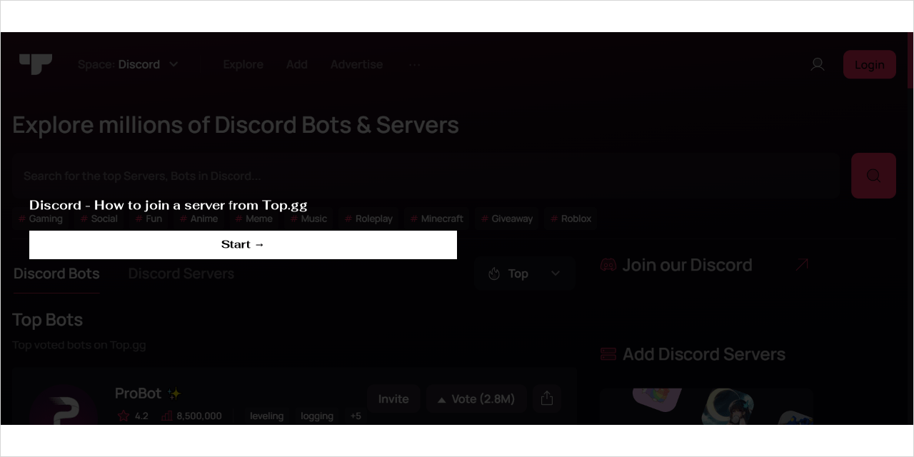 How to add your Discord server to Top.gg 