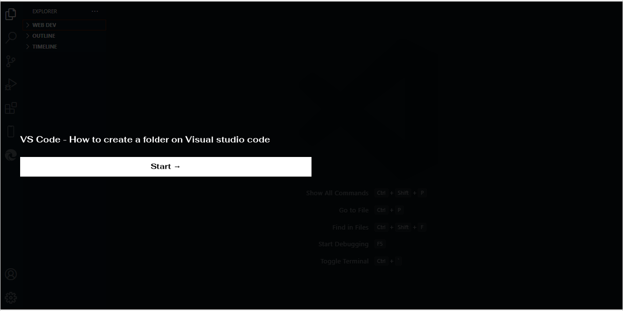 visual studio code create new folder